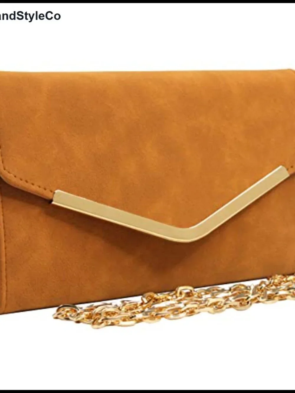 Faux Suede Envelope Clutch with Detachable Chain for Wedding Party Evening